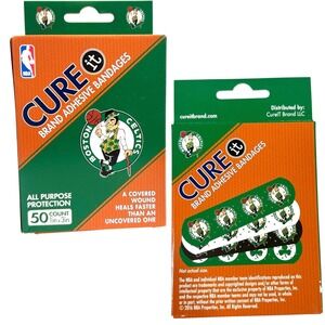 3 Pack NBA Boston Celtics CureIt Brand Adhesive Bandages  1" x 3"‎ 50 per box